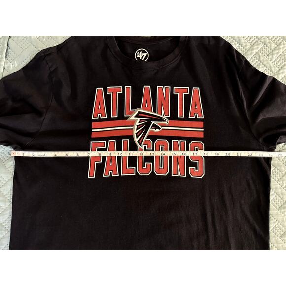 47 BRAND MENS BLACK/RED/WHITE ATLANTA FALCONS LONG SLEEVE T-SHIRT SIZE XL - Picture 5 of 8